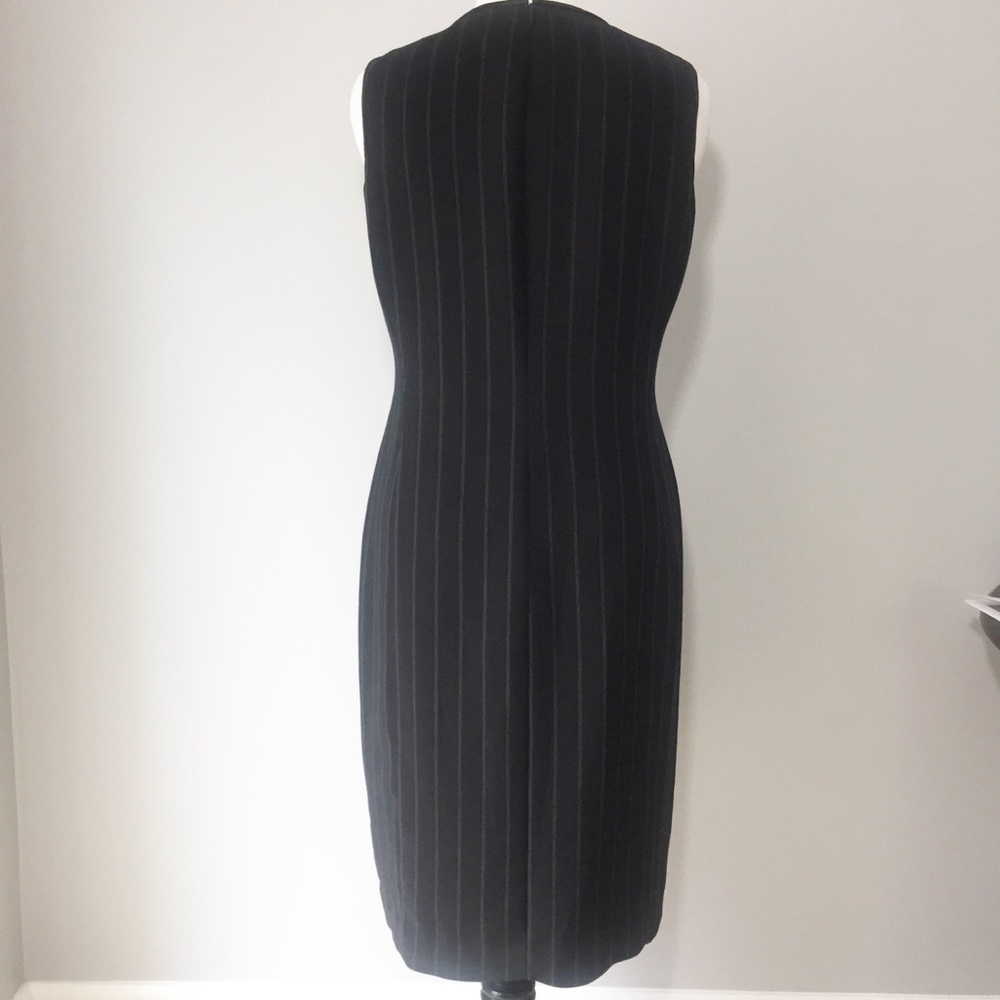 Jones New York Sleeveless Pinstriped Dress - Picture 2 of 8